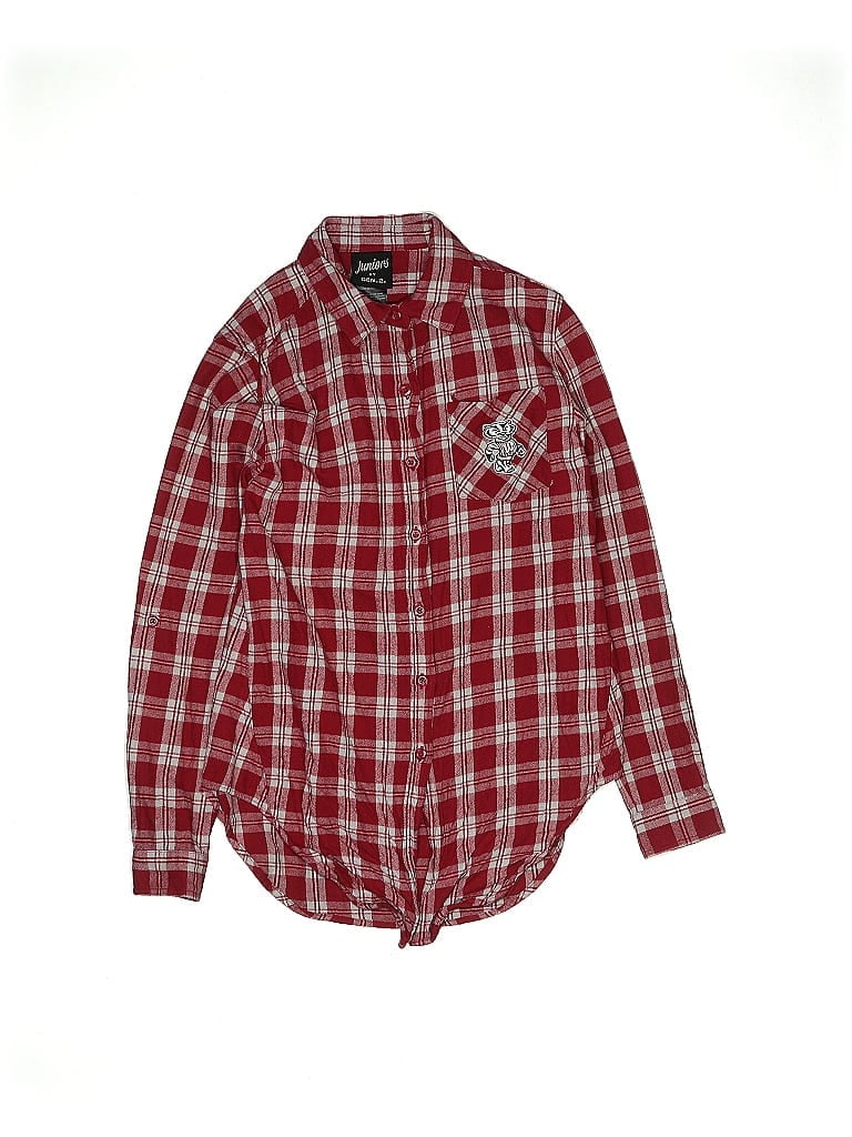 GEN 2 100% Cotton Plaid Red Long Sleeve Button-Down Shirt Size XS (big kids) - photo 1