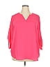 Chaus 100% Polyester Pink 3/4 Sleeve Blouse Size 2X - photo 1