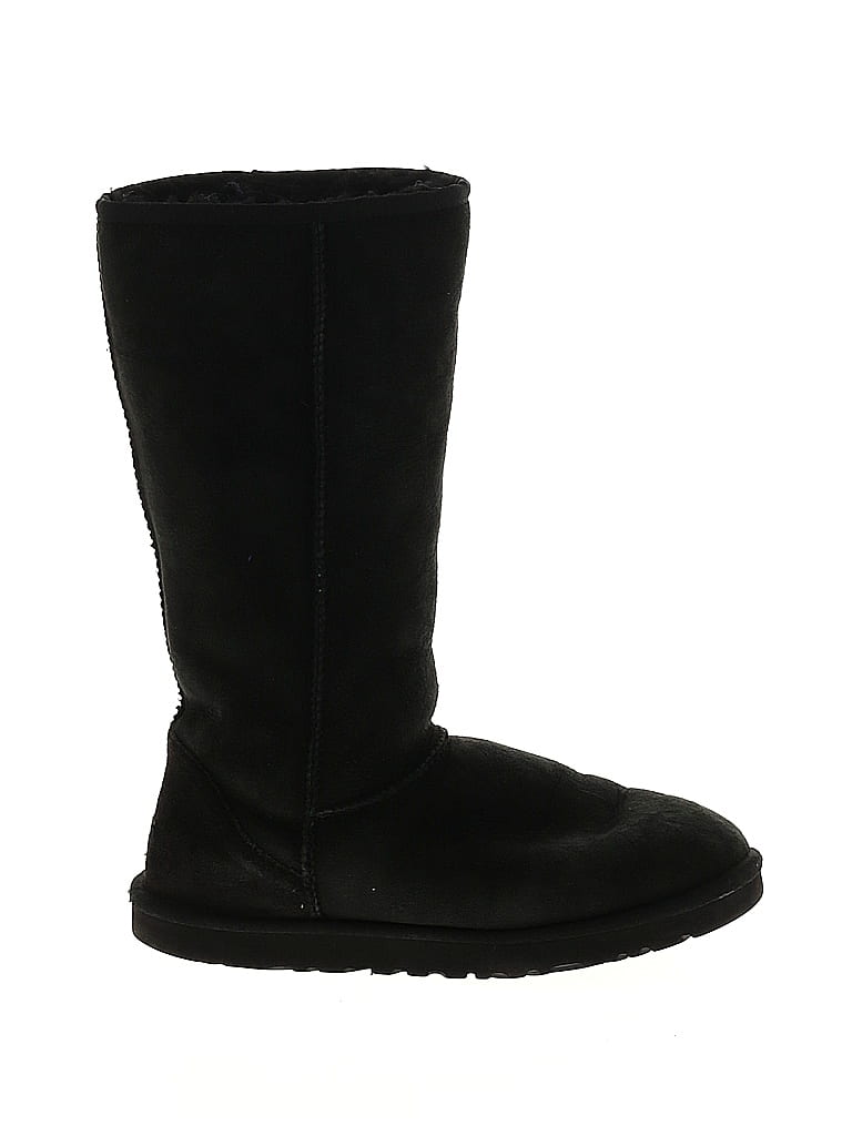 Ugg Australia 100% Leather Black Boots Size 9 - photo 1