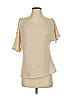 Assorted Brands Ivory Tan Short Sleeve Top Size S - photo 1