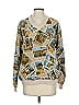 Tail Print Tan Pullover Sweater Size S - photo 1