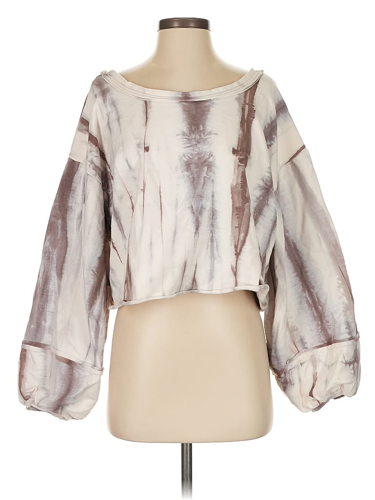 Pol Tie-dye Ivory Sweatshirt Size S - photo 1