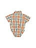 Wrangler Jeans Co Plaid Orange Short Sleeve Onesie 0-3 MO / 3 MO - photo 2