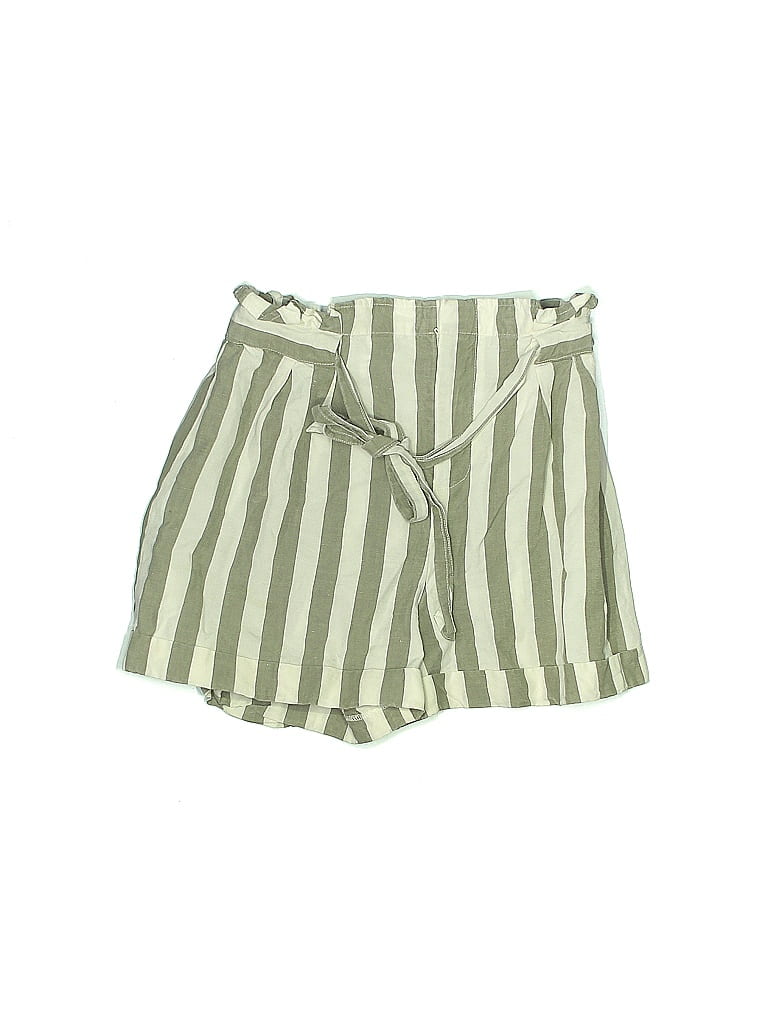 Club Monaco Stripes Green Gray Shorts Size 00 - photo 1