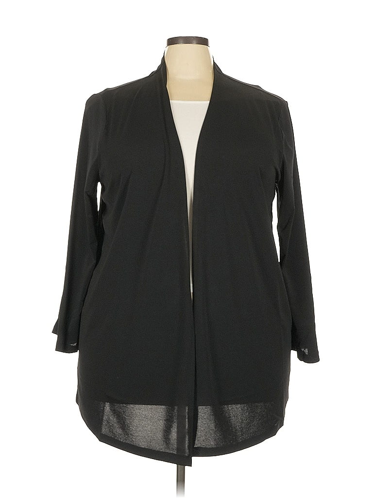 IMAN Solid Black Jacket Size 3X - photo 1