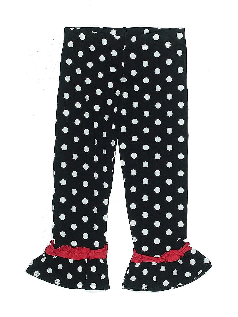 Counting Daisies Polka Dots Black Casual Pants Size 2T - photo 1