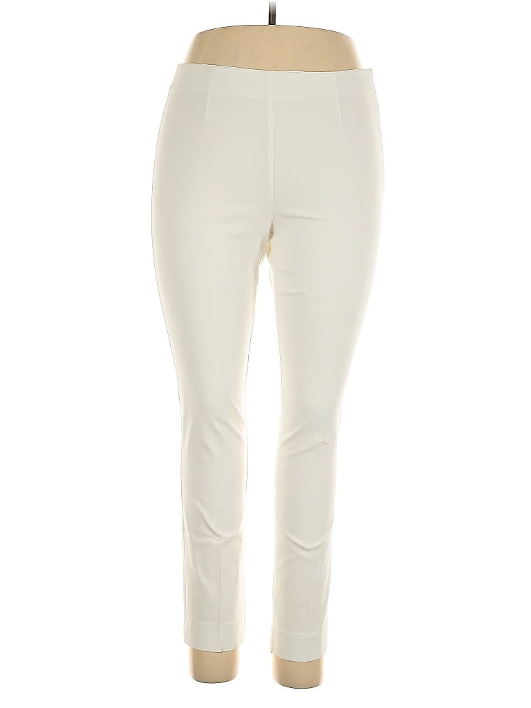 Charlotte Kellogg Solid Ivory Active Pants Size 14 - photo 1