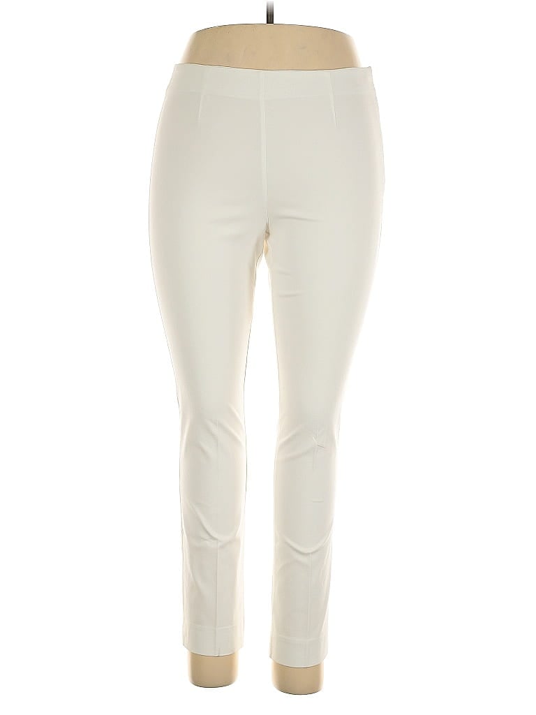 Charlotte Kellogg Solid Ivory Active Pants Size 14 - photo 1