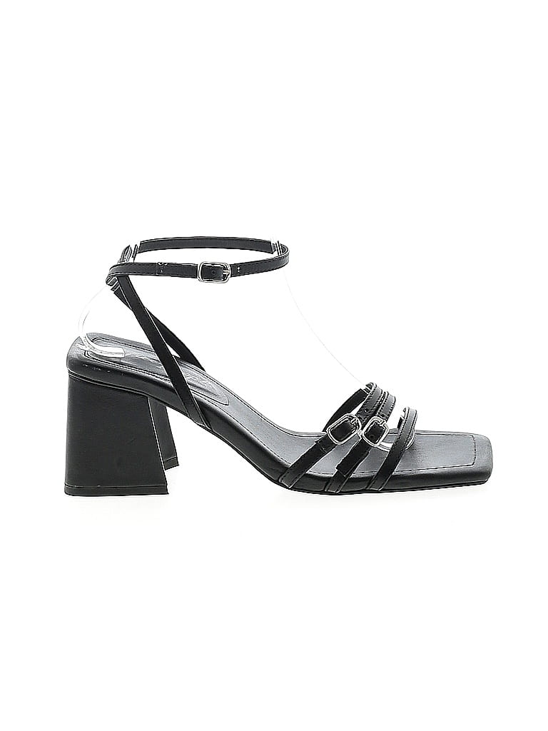 Free People 100% Leather Black Heels Size EU 38 1/2 - photo 1