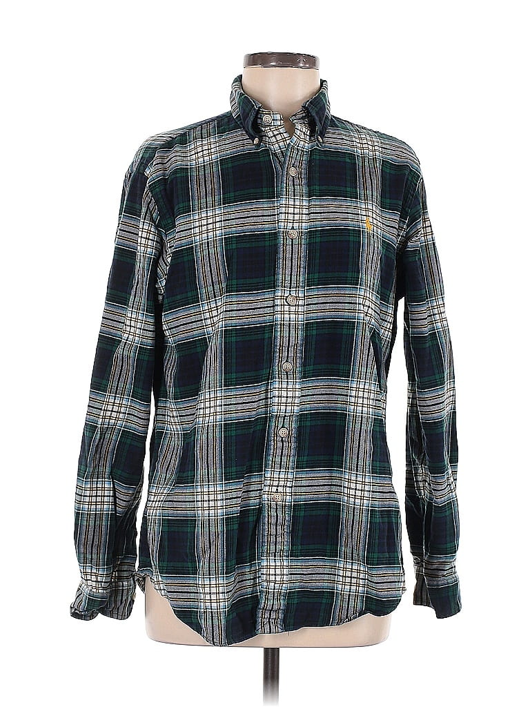 Ralph by Ralph Lauren Plaid Green Long Sleeve Button-Down Shirt Size M - photo 1