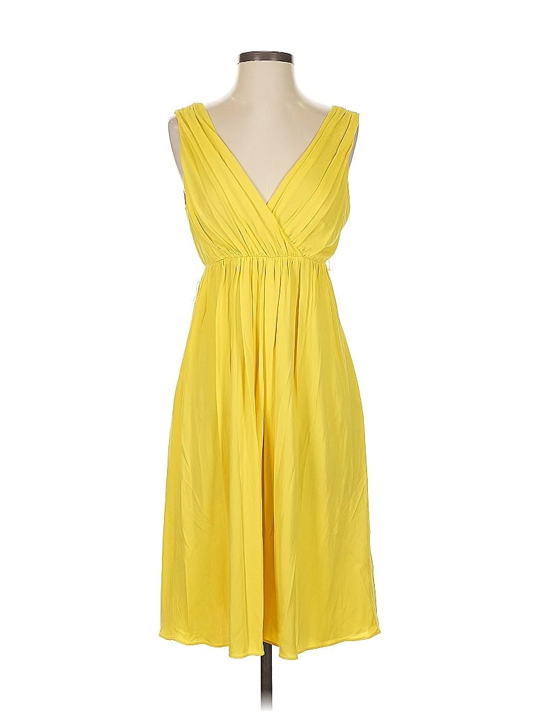 Pre-owned Lavender Label By Vera Wang Casual Dress In Yellow
