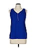Fortune + Ivy 100% Polyester Blue Sleeveless Blouse Size M - photo 1