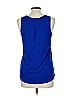 Fortune + Ivy 100% Polyester Blue Sleeveless Blouse Size M - photo 2