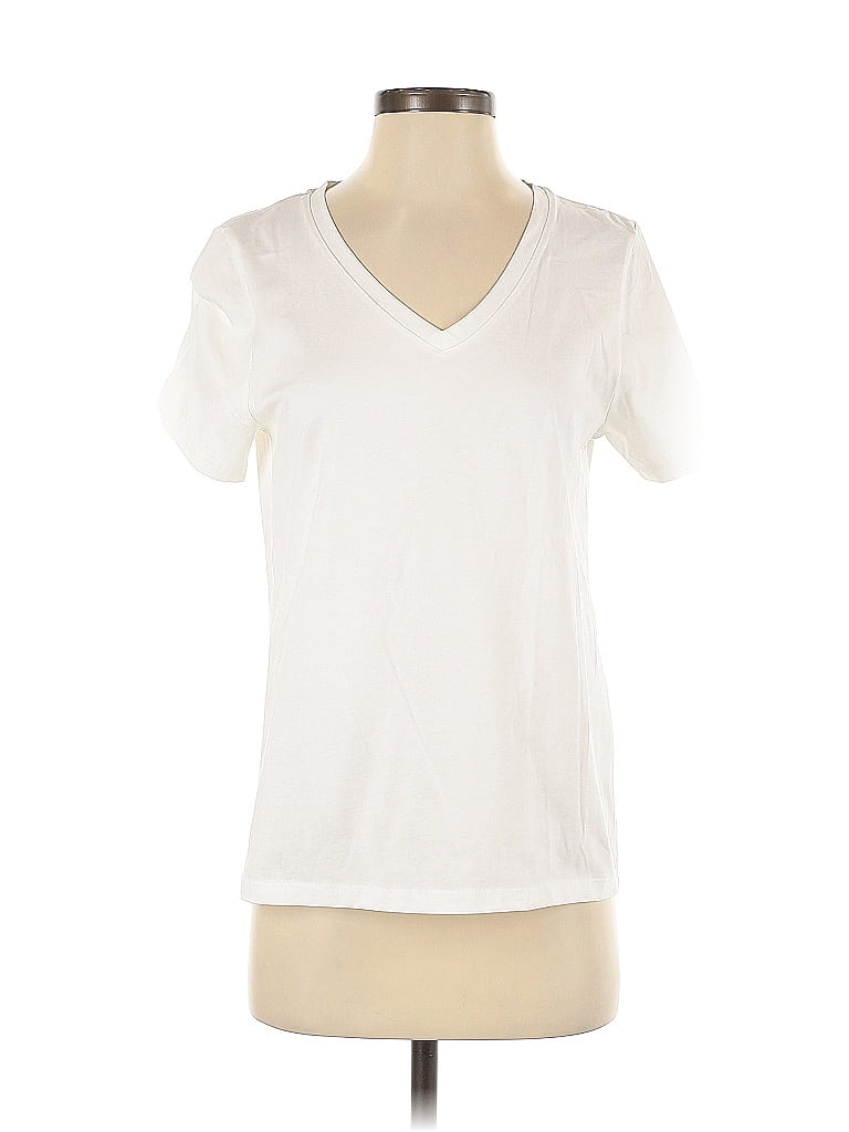 Uniqlo 100% Cotton Ivory Short Sleeve T-Shirt Size S - photo 1