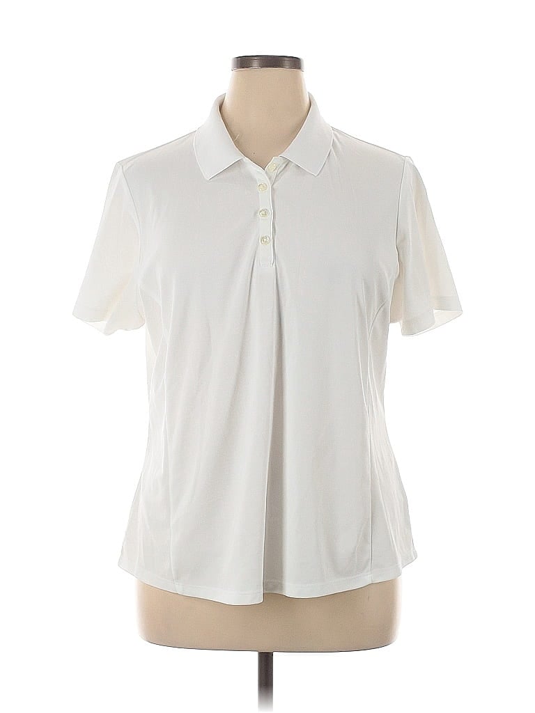 Greg Norman 100% Polyester Ivory White Short Sleeve Polo Size XXL - photo 1