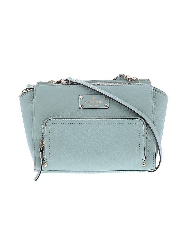 Kate Spade New York 100% Leather Solid Teal Green Leather Crossbody Bag One size - photo 1