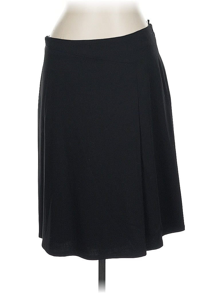 Piazza Sempione Solid Black Wool Skirt Size EU (IT) 46 / US 10 - photo 1