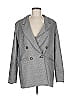 Aqua 100% Polyester Houndstooth Gray Blazer Size M - photo 1