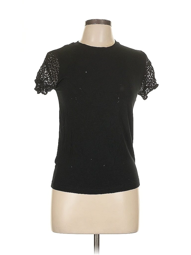 Les Copains Black Short Sleeve T-Shirt Size EU (FR) 44 / US 12 - photo 1