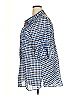 Johnny Was Checkered-gingham Blue 3/4 Sleeve Button-Down Shirt Size 2X - photo 5