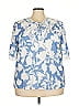 Suzanne Betro 100% Polyester Blue Short Sleeve Polo Size 2X - photo 1