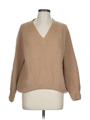R | Label Wool Pullover Sweater (view 1)