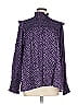 Barbour Polka Dots Purple Long Sleeve Blouse Size 12 - photo 1