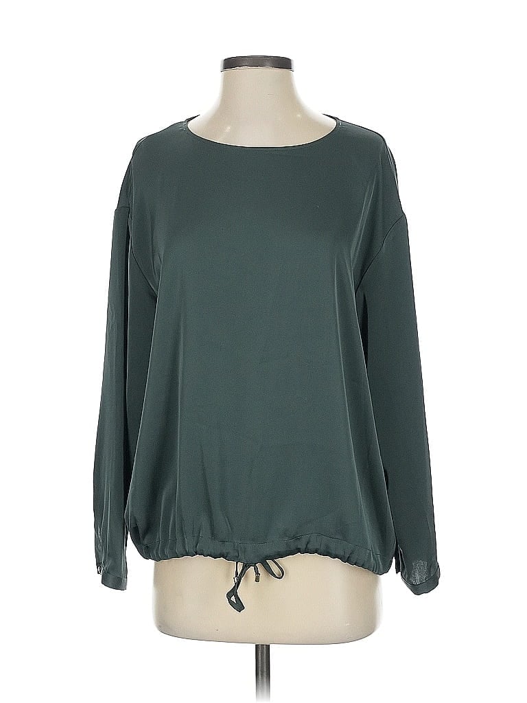 Pre-owned Adrianna Papell Long Sleeve Blouse In Green