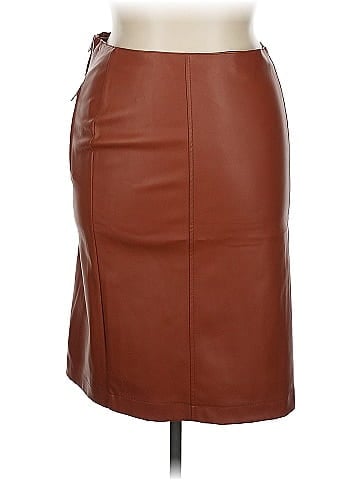 Pamela McCoy Faux Leather Skirt (view 1)