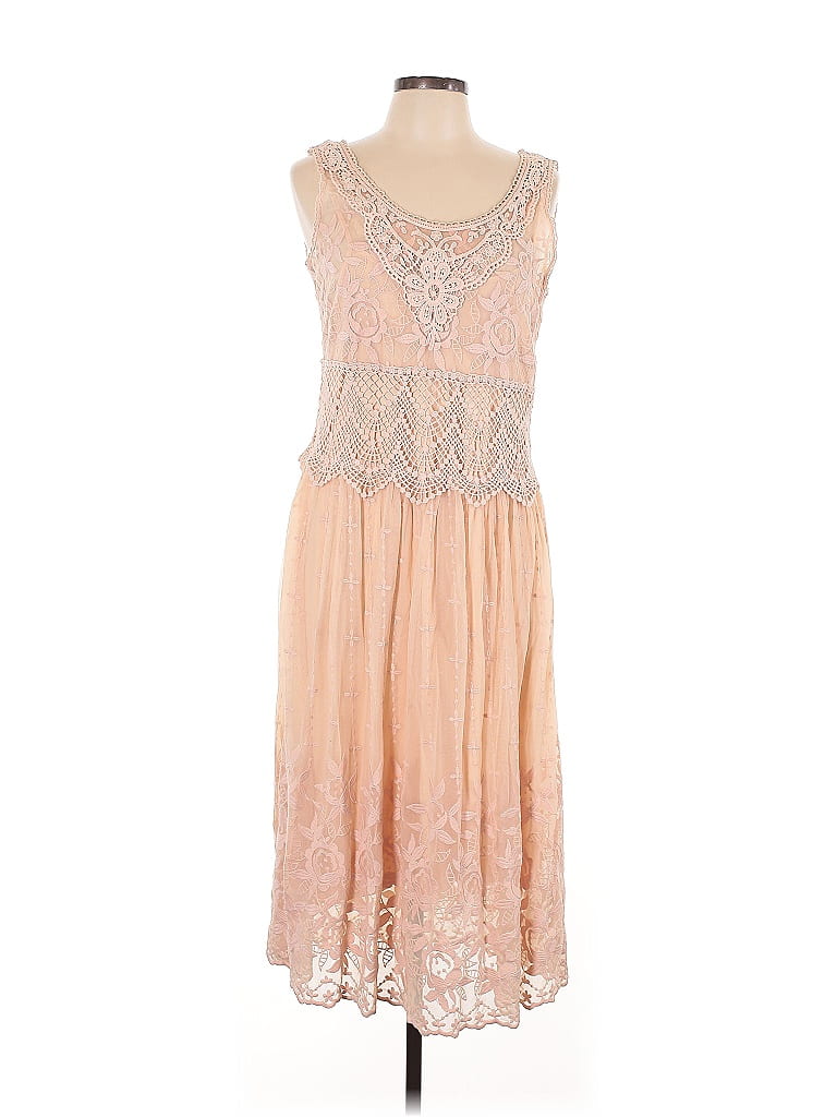 Sundance 100% Nylon Tan Cocktail Dress Size 12 - photo 1
