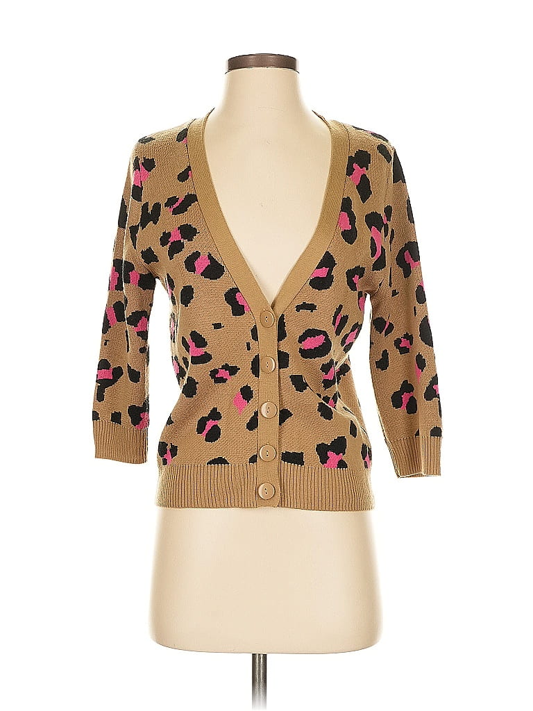 Charlotte Russe 100% Acrylic Animal Print Brown Cardigan Size M - photo 1