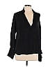 Nili Lotan 100% Silk Black Long Sleeve Silk Top Size L - photo 1