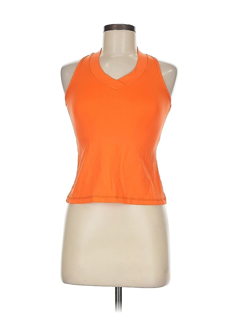 Pre-owned Sofibella Tank Top Orange Halter Neckline Tops