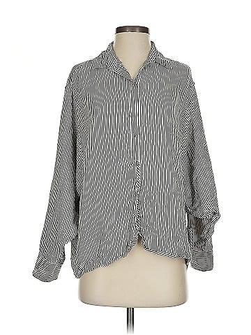 Elizabeth and James Long Sleeve Silk Top (view 1)