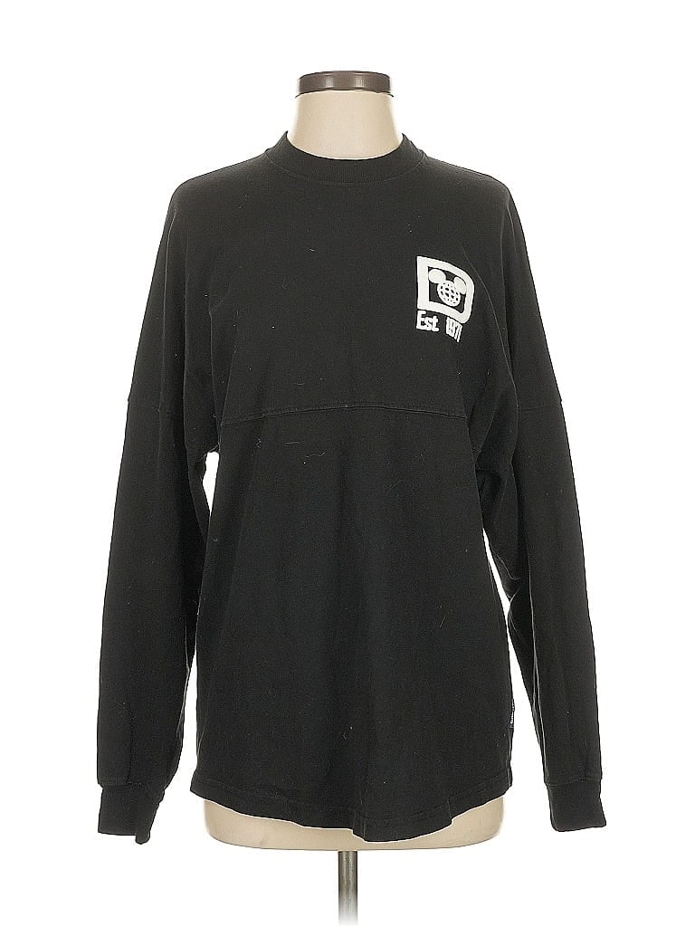 Disney Parks 100% Cotton Black Long Sleeve T-Shirt Size XS - photo 1