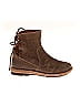 Born Solid Brown Ankle Boots Size 8 - photo 1