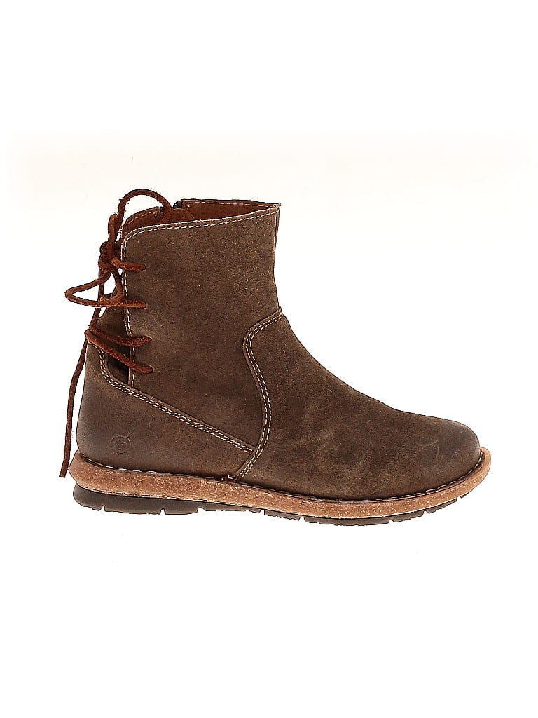Born Solid Brown Ankle Boots Size 8 - photo 1