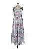 RACHEL Rachel Roy 100% Polyester Floral Blue Casual Dress Size 14 - photo 1