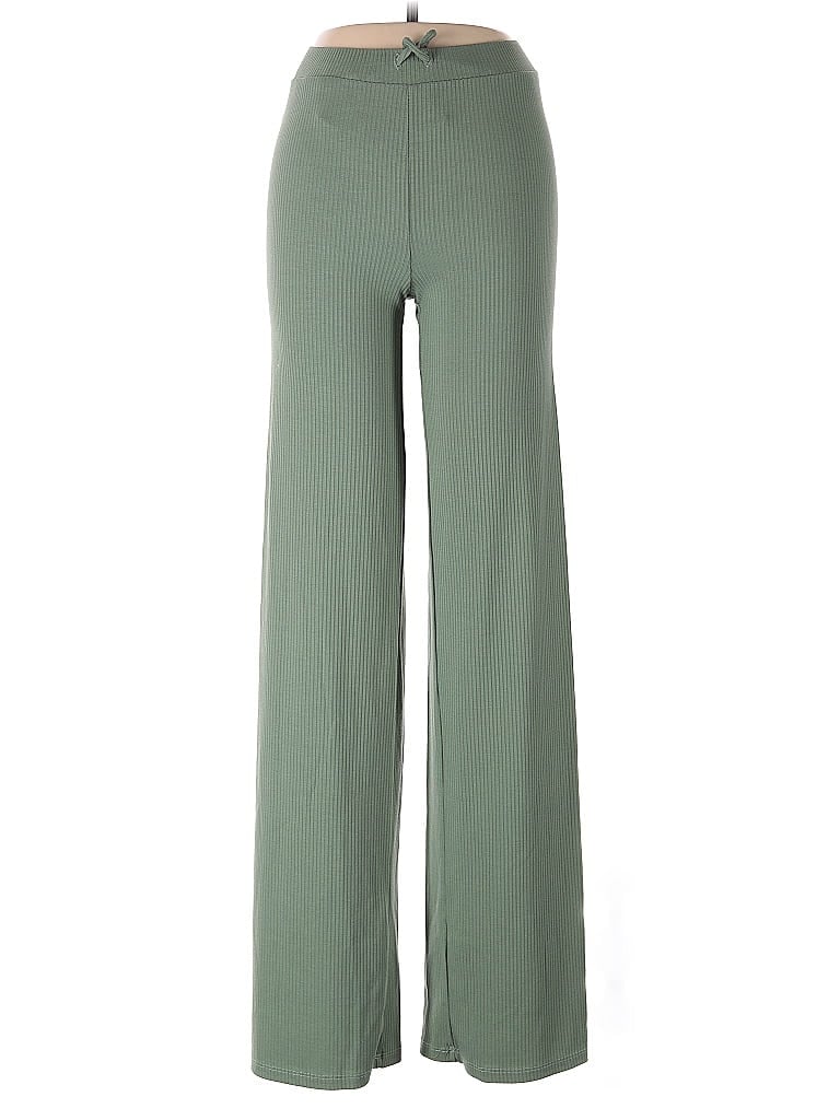 White Fox Solid Green Casual Pants Size XS - photo 1