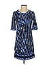 BCBGMAXAZRIA Print Blue Casual Dress Size XXS - photo 1