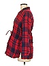 Motherhood 100% Cotton Plaid Red Long Sleeve Button-Down Shirt Size M - photo 5