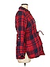 Motherhood 100% Cotton Plaid Red Long Sleeve Button-Down Shirt Size M - photo 4
