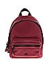 Coach Burgundy Pink Leather Backpack One size - photo 1