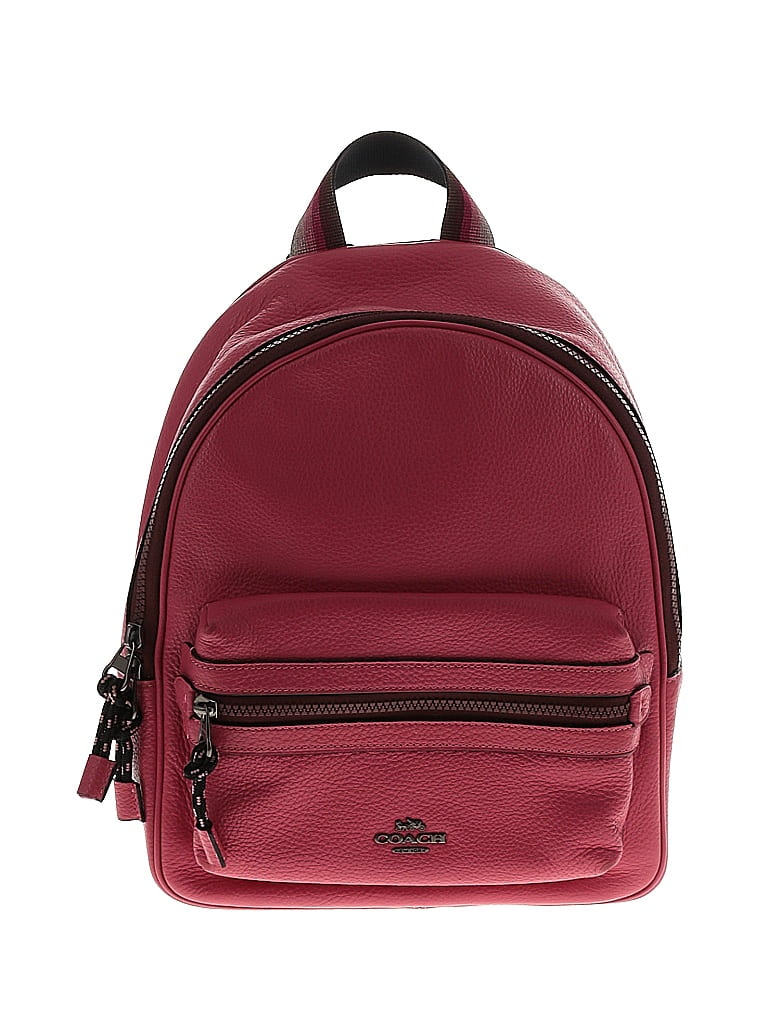 Coach Burgundy Pink Leather Backpack One size - photo 1