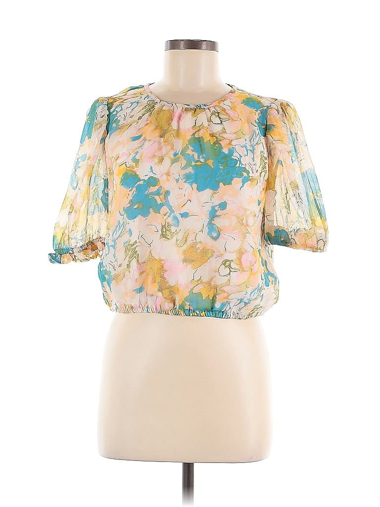 Pre-owned Walter Baker Short Sleeve Blouse In Blue