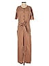 MNG Solid Brown Jumpsuit Size XS - photo 1