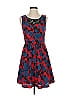 Kensie 100% Polyester Hearts Blue Red Cocktail Dress Size S - photo 1