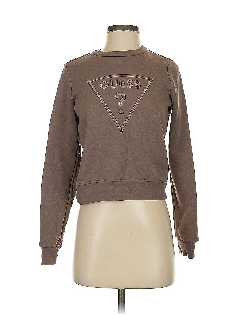 Pre-owned Guess Sweatshirt In Brown