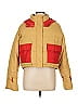 J.W. Anderson 100% Recycled Polyester Color Block Yellow Tan Puffer coat Size L - photo 1