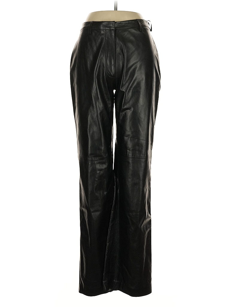 Ann Taylor 100% Leather Black Leather Pants Size 6 - photo 1
